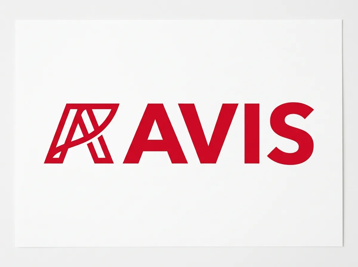 Avis car rental brand logo, official red white mark, horizontal layout